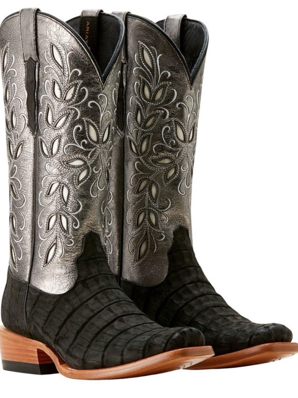 Ariat Brown Embossed Leather Decorative Boot Shims